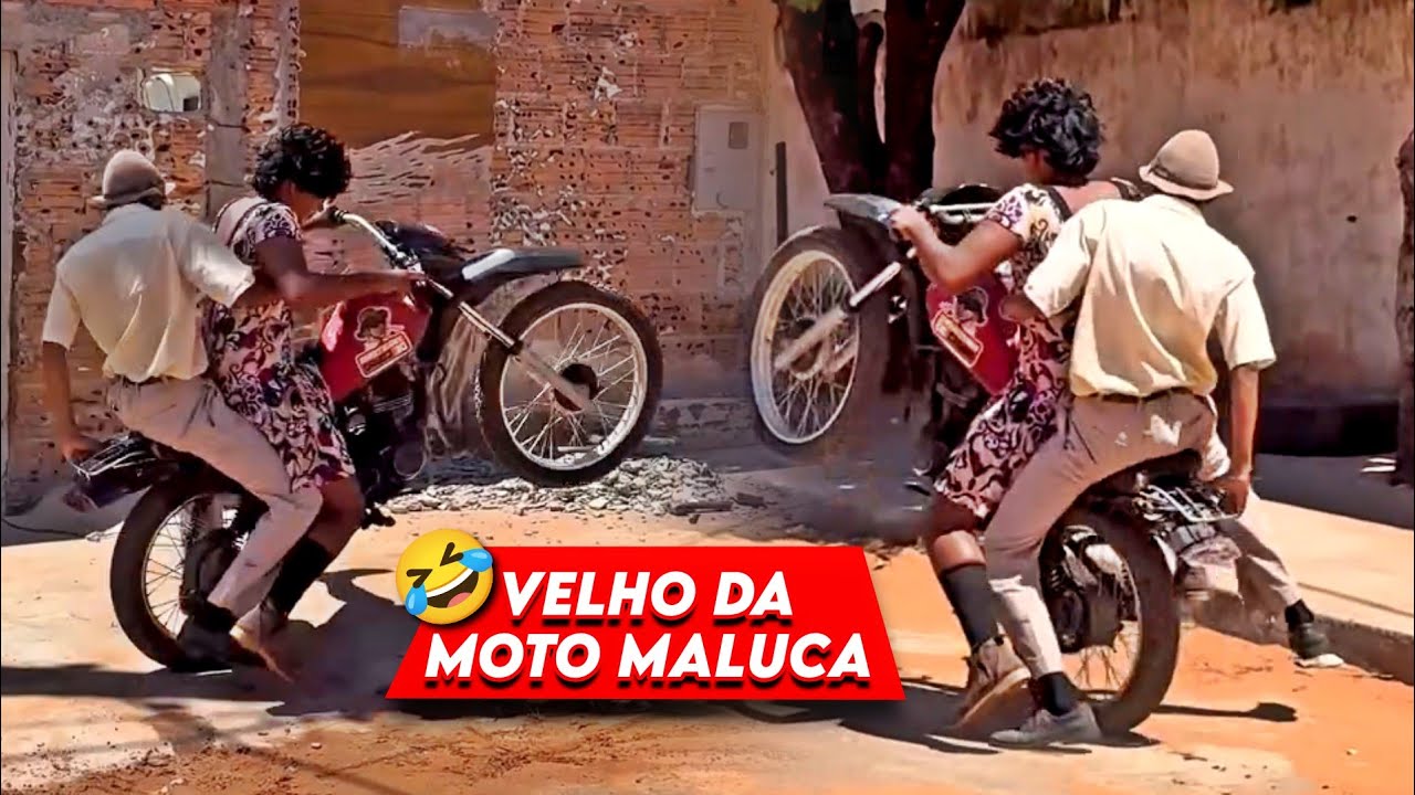 VELHO DA MOTO MALUCA 😂😂😂 &Eacute; JAQUETINHA DE COURO ESSES DOIS S&Atilde;O DE MAIS!!