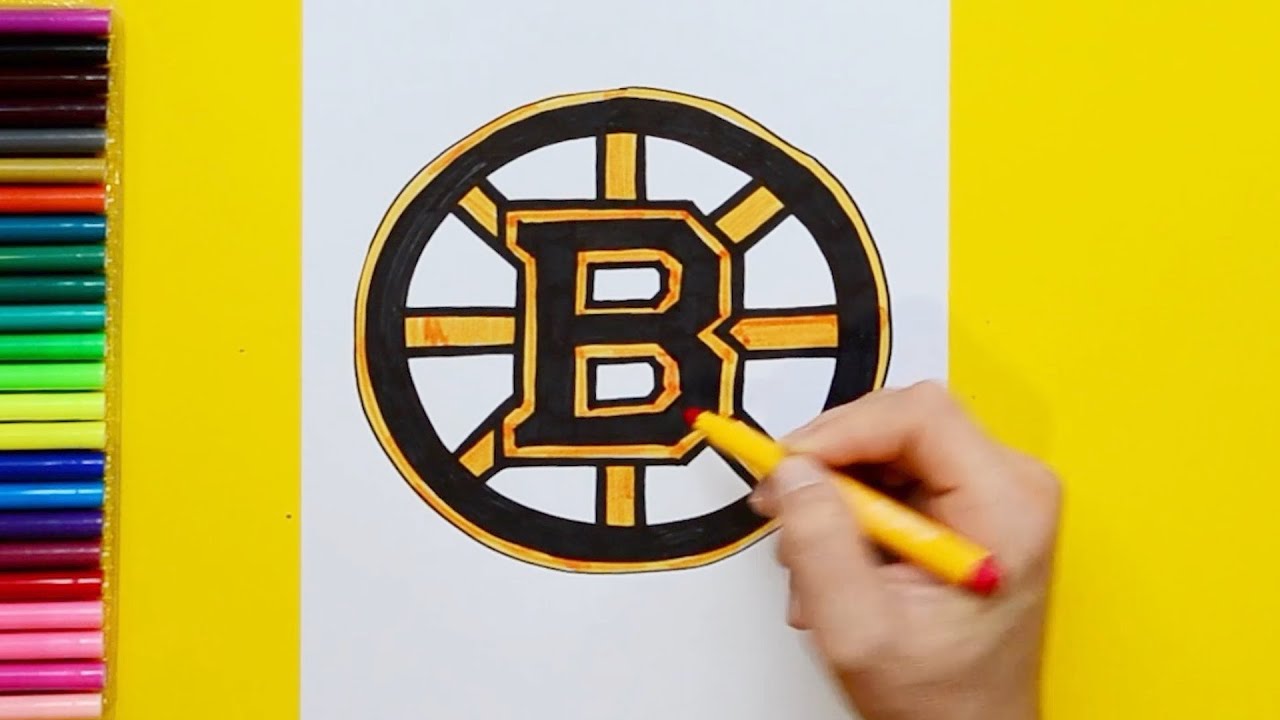 How to draw Boston Bruins Logo (NHL Team)