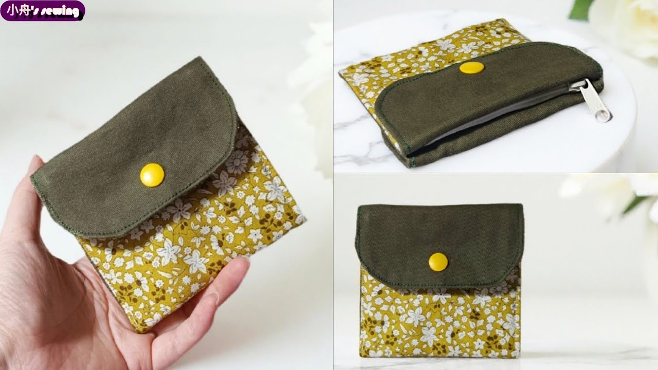 特別方法製作拉鍊三層小錢包-手作教學sewing tutorial