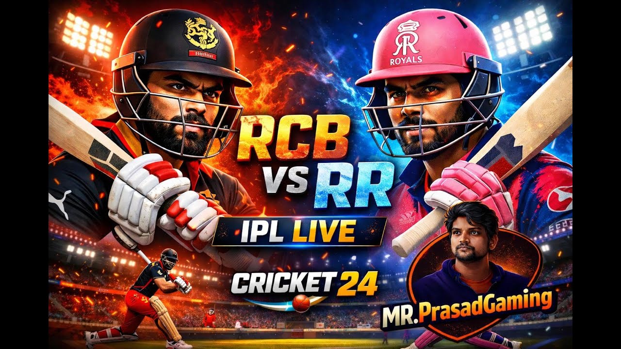 RCB VS RR | MR.PrasadGaming Live Stream | Cricket 24 | IPL