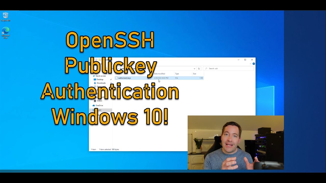 Настройка и установка аутентификации с открытым ключом OpenSSH в Windows 10 для удаленного подклю...
