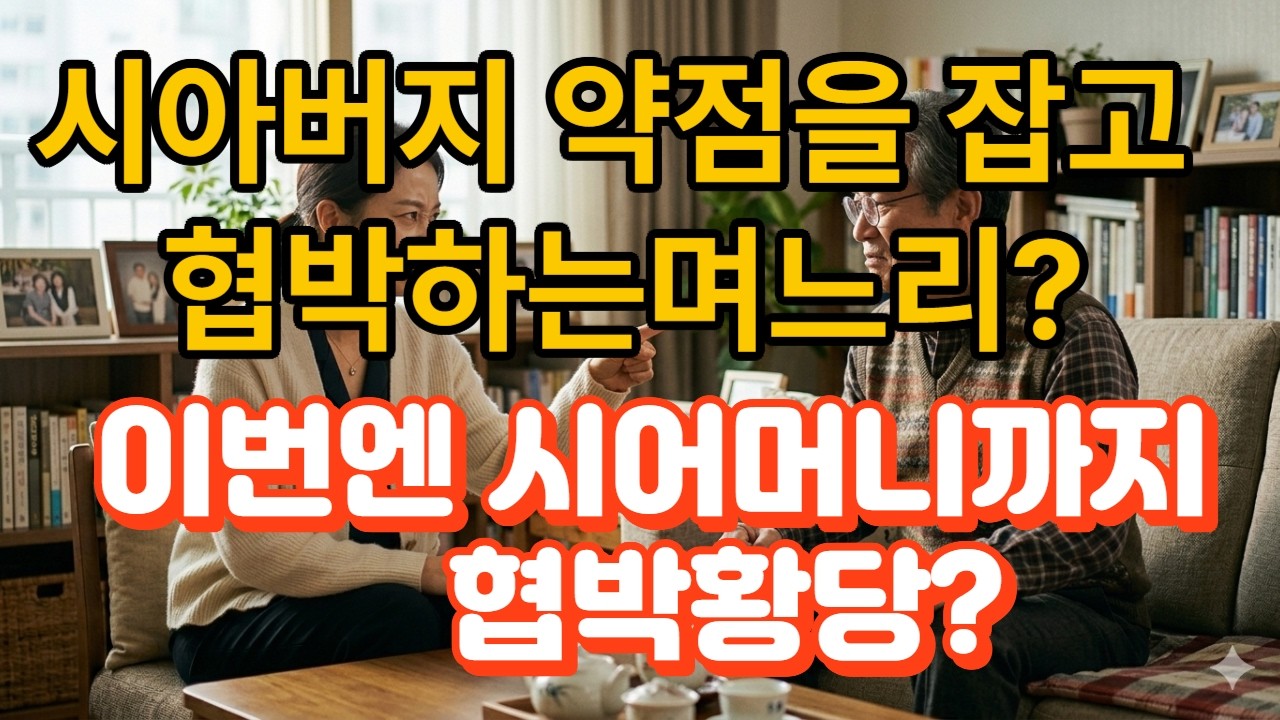 시아버지 약점을 쥐고 협박하는 며느리#시어머니 #재벌#친구#약점#협박#결혼