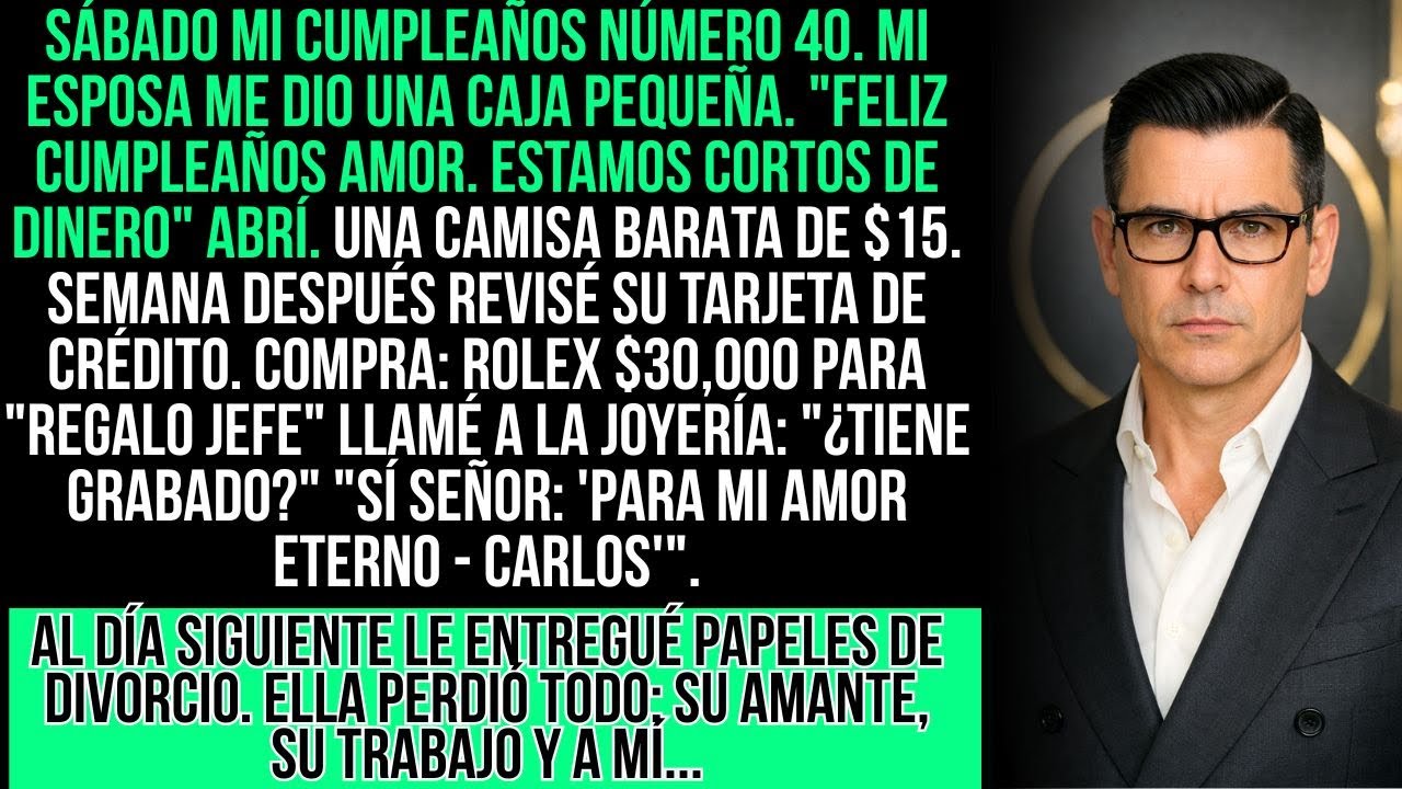 En Mi Cumpleaños, Mi Esposa Me Regaló Una Camisa De $15... Y a Su Jefe Un Reloj Rolex De $30,000...