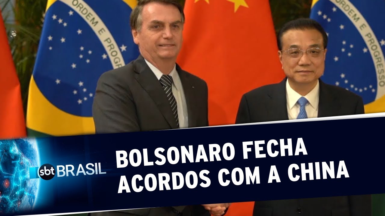 Jair Bolsonaro fecha oito acordos comerciais com o governo da China | SBT Brasil (25/10/19)