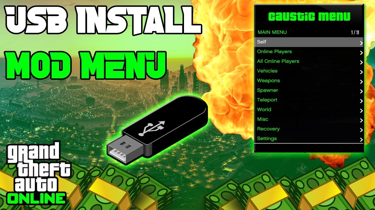 GTA 5 USB MOD MENU {FULL TUTORIAL} - NO JAILBREAK - ONLINE/OFFLINE | 2020