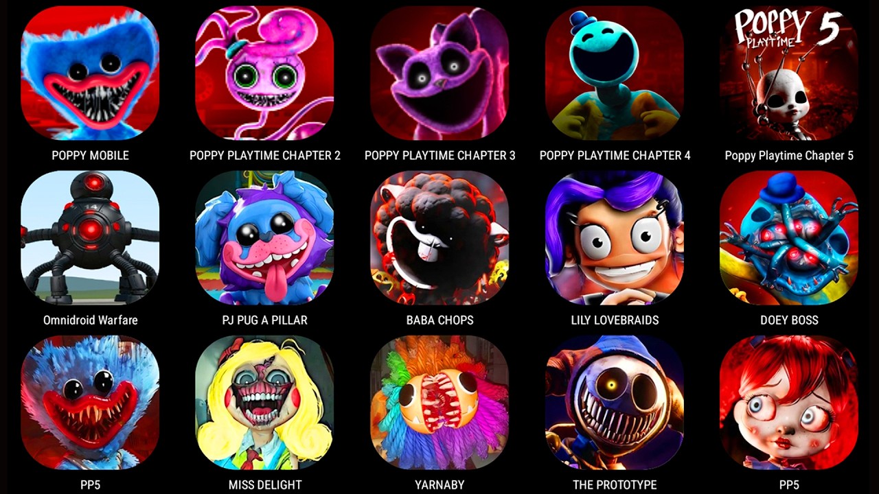Poppy Playtime Chapter 0, 1, 2, 3, 4, 5, 6, 7, 8 Mobile - Full Gameplay All Endings & Bosses