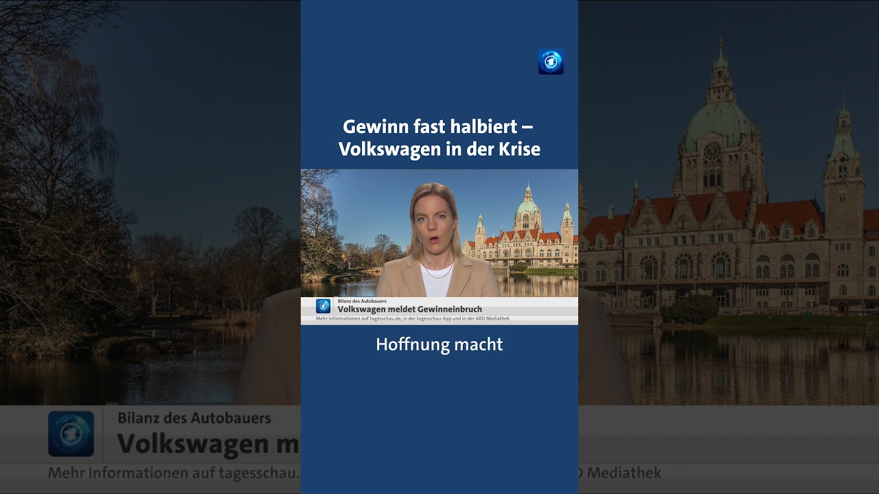 Volkswagen in der Krise: Gewinn fast halbiert #tagesschau  #nachrichten #news #volkswagen #autos