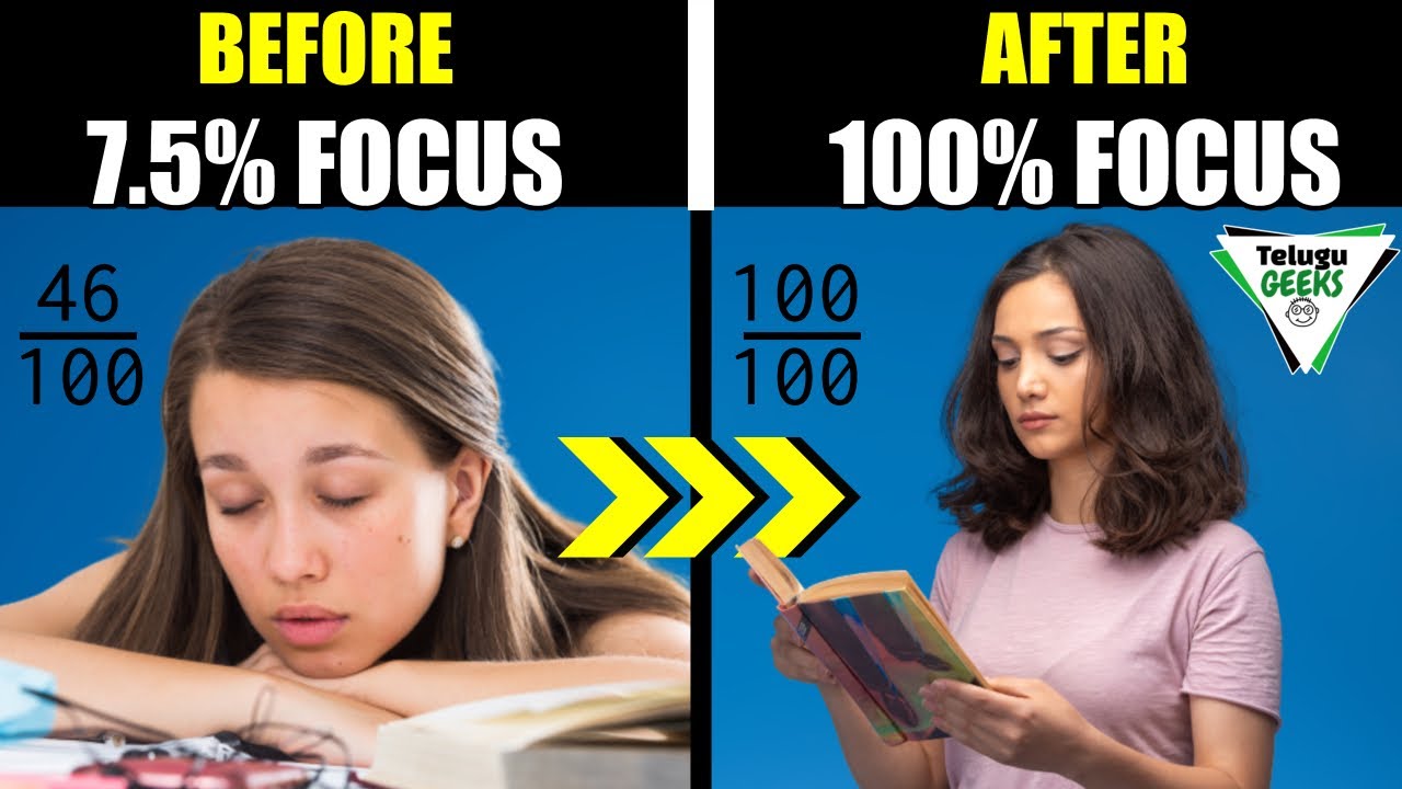 4 BEST WAYS TO STUDY WITH FULL FOCUS | HYPER FOCUS | Telugu Geeks