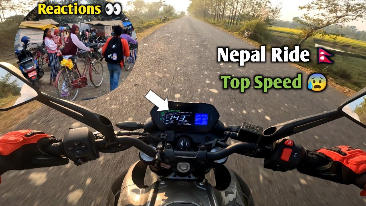 Nepal Ride 🇳🇵| Ns 400 Top speed test in nepal 🇳🇵 | Nepali Cute girls reactions 😰 @pukirider7410