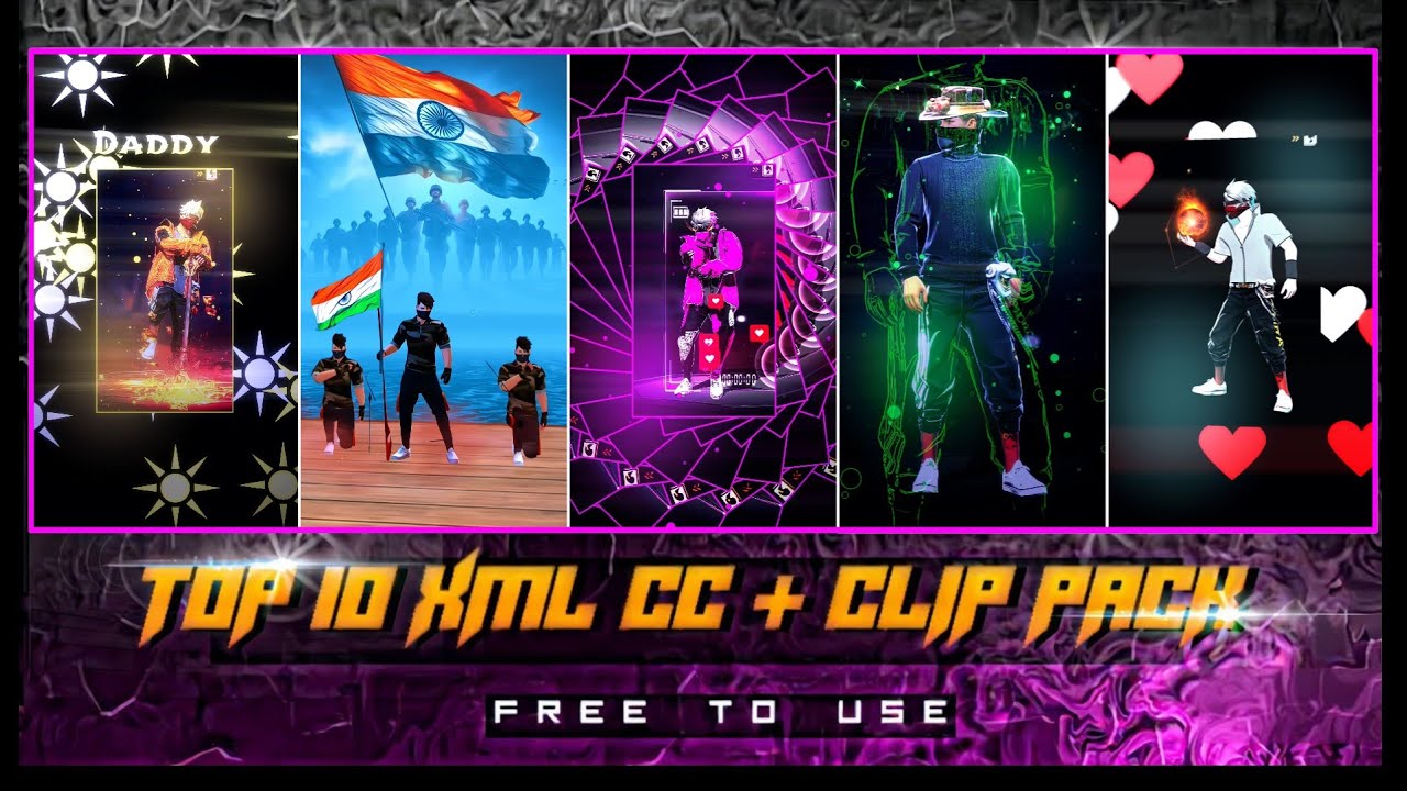 🔺Free Fire Top 10 +Clips Pack 🔸 ff Clips For TikTok🔸ff Emote Clips 🔸ff lobby Clip 🔻