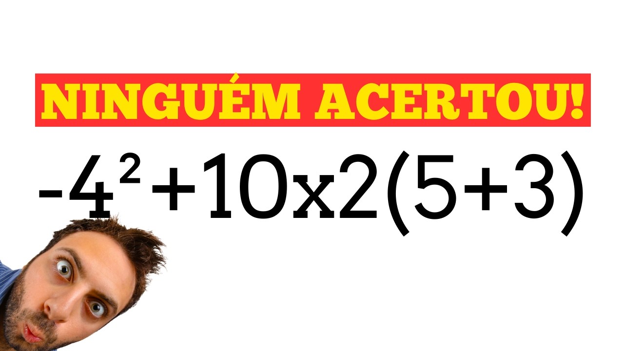 MATEMÁTICA BÁSICA - QUAL O VALORA DA EXPRESSÃO ?