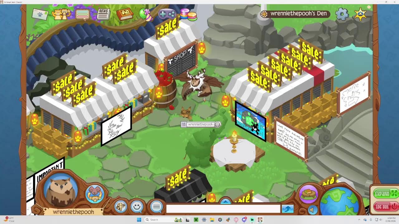 animal jam restock and friends list? and stuffs. wrenniethepooh stream