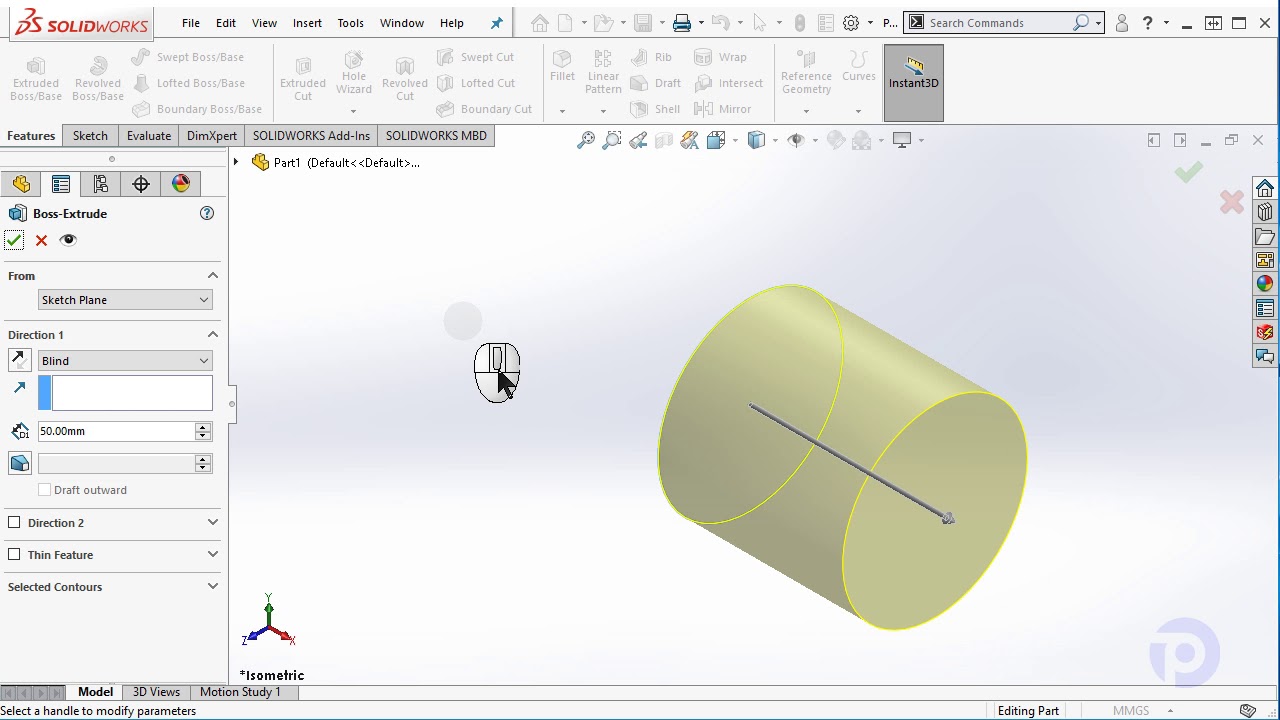 1. มือใหม่หัดเขียน Screw Conveyor ด้วย SolidWorks ตอนที่ 1