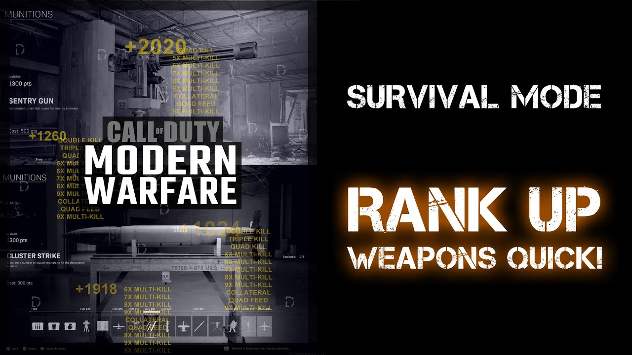 CODMW: Survival Mode: How to Rank Up Weapons Quick!