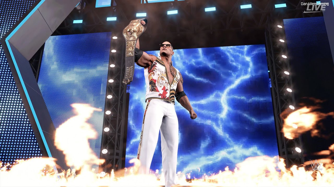 The Rock WWE 2K25 Entrance and Gameplay