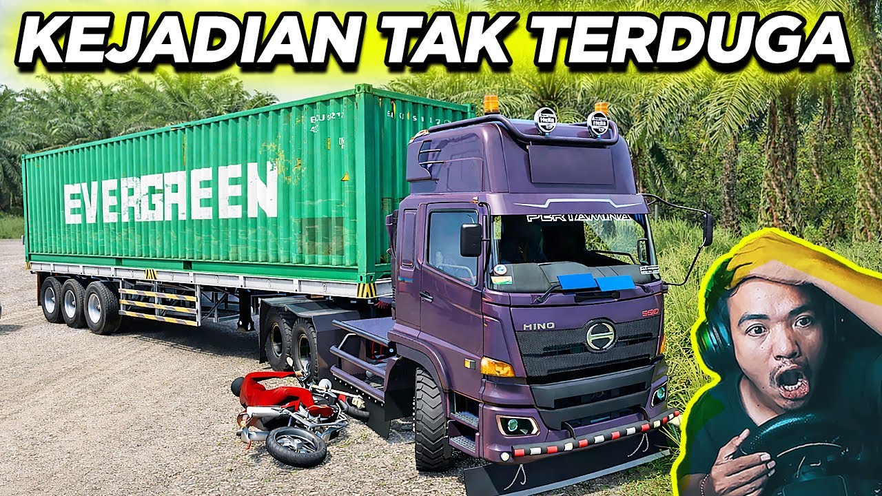 DETIK-DETIK Moge Kesenggol Truk Kontainer Hino 😱 | ETS2