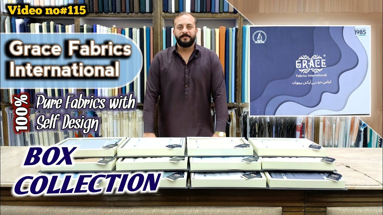 Bumpy Cake Box Collection | Grace Fabrics International | 100% Pure Fabric with Self-Design