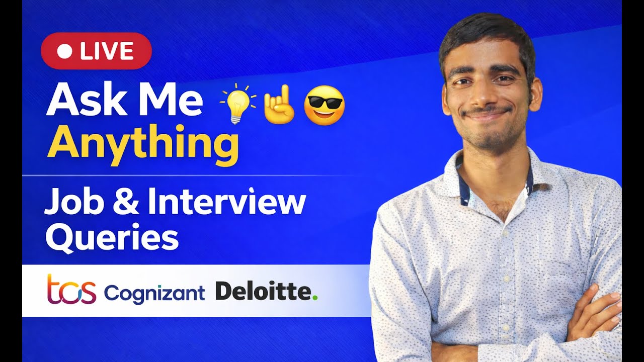 🔴 LIVE QNA| Ask Me Anything – TCS, Cognizant & Deloitte Job Queries