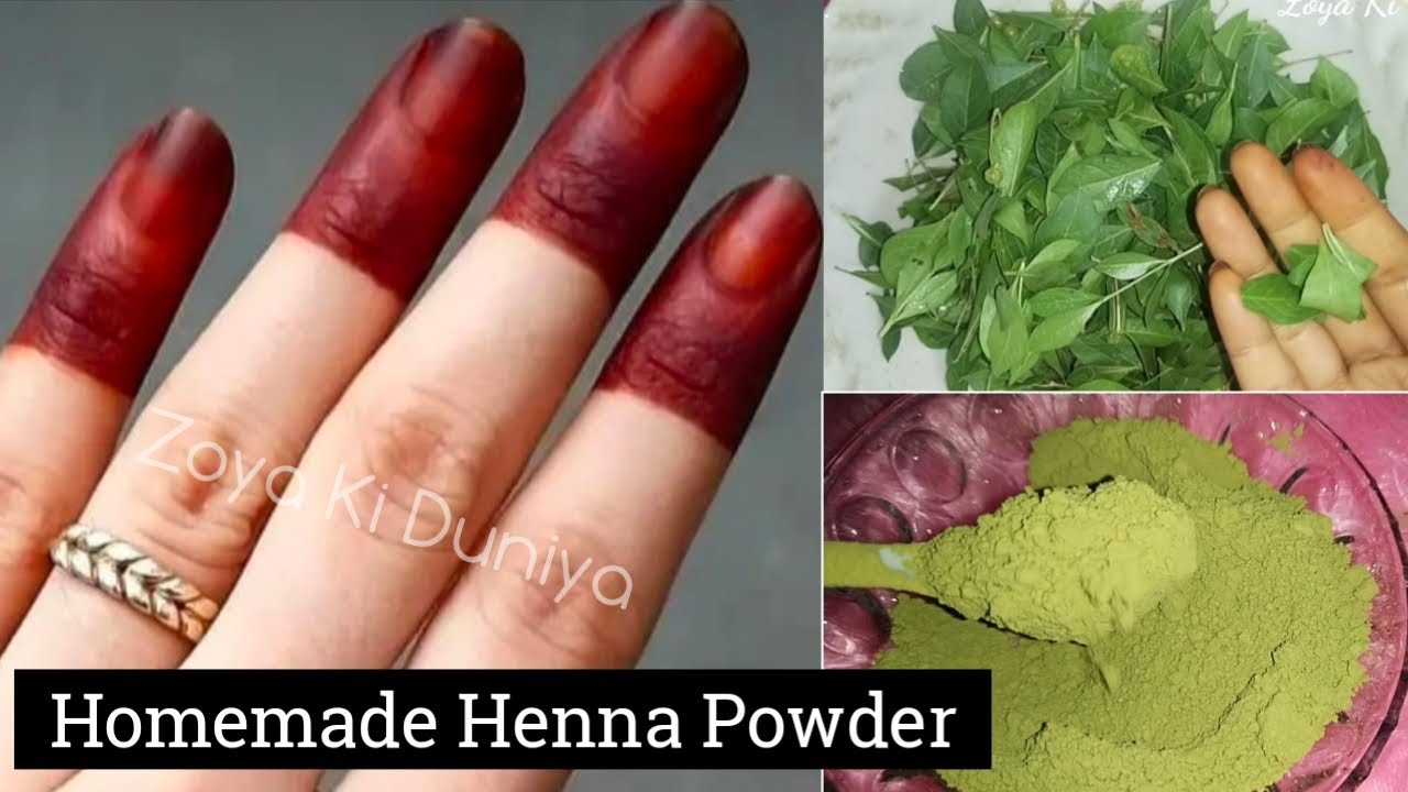 Eid Special🌙Fresh Henna leaves se Banaye Natural Henna Powder...Secret For Dark Stain..💯%Dark Stain