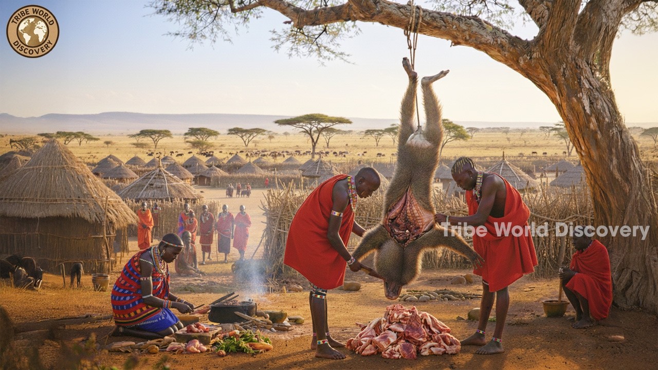Inside Maasai Tribe: Hunting Baboons for Survival in Africa | Tribal Culture Exploration