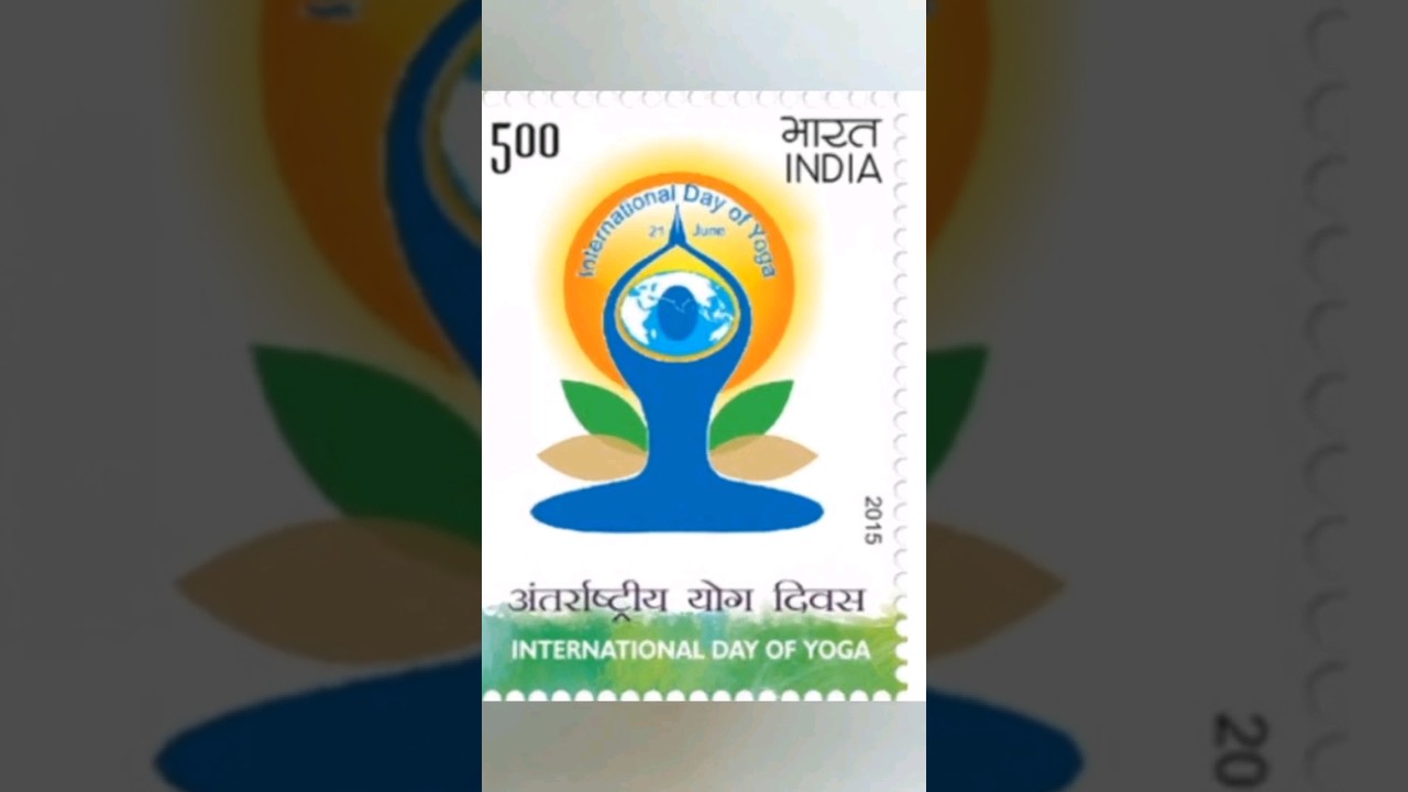 Yoga Day Stamp #shorts #yogaday #stamps