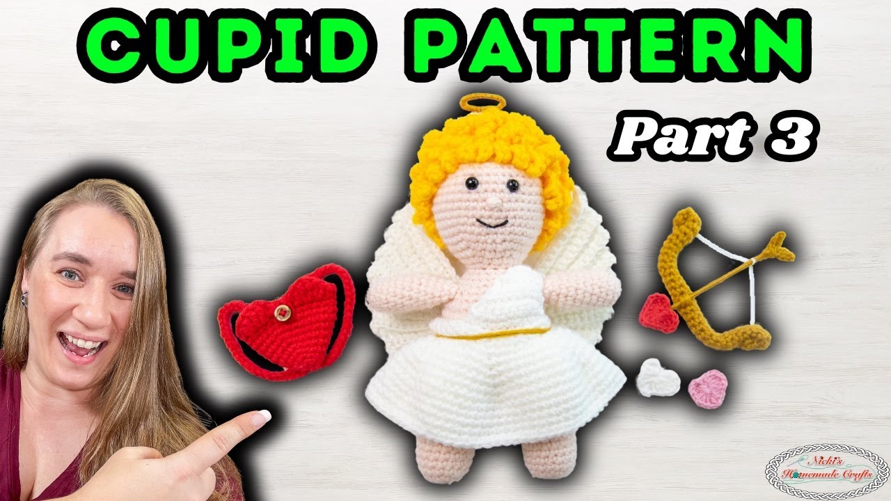 Part 3 of the NEW FREE 4-in-1 CUPID Pattern LIVE Crochet Along