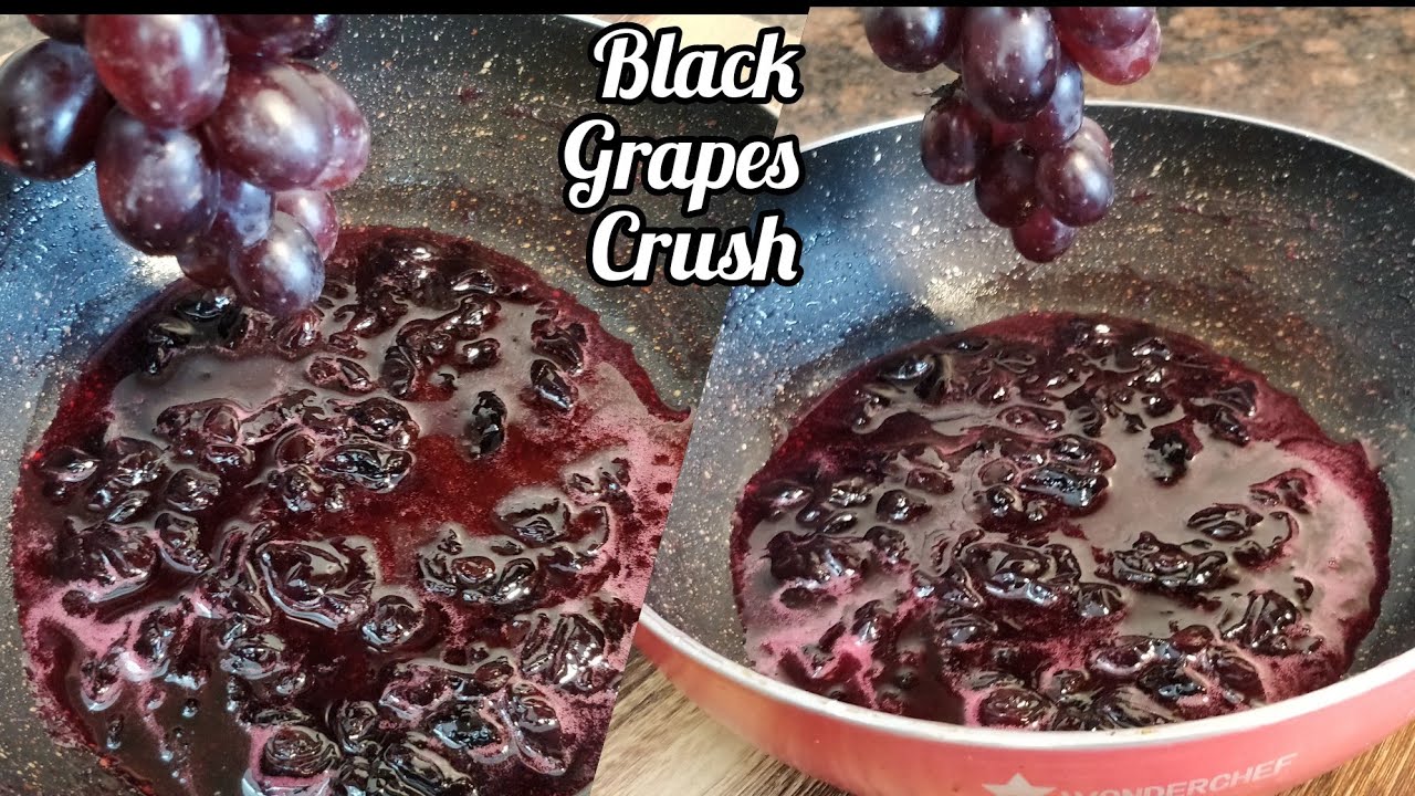 Black Grapes Crush || How To Make Black Grape Crush At Home