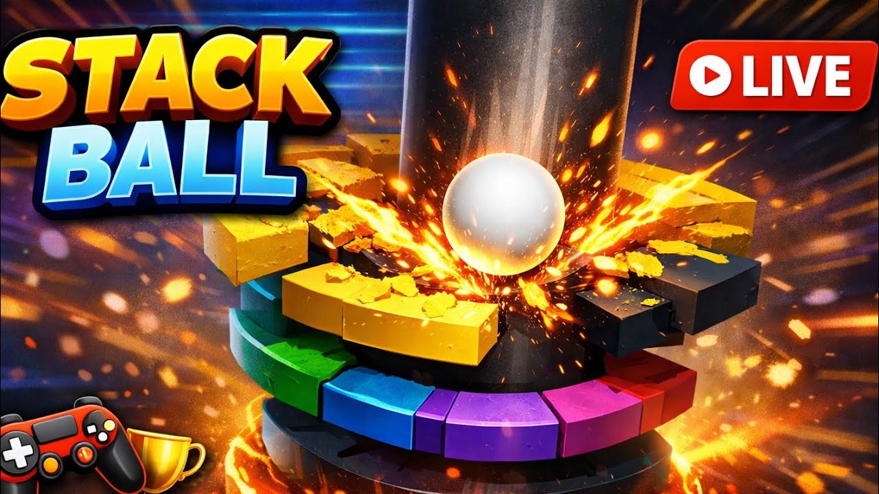Stack Ball Live Gameplay | Non-Stop Level Breaking 🔴