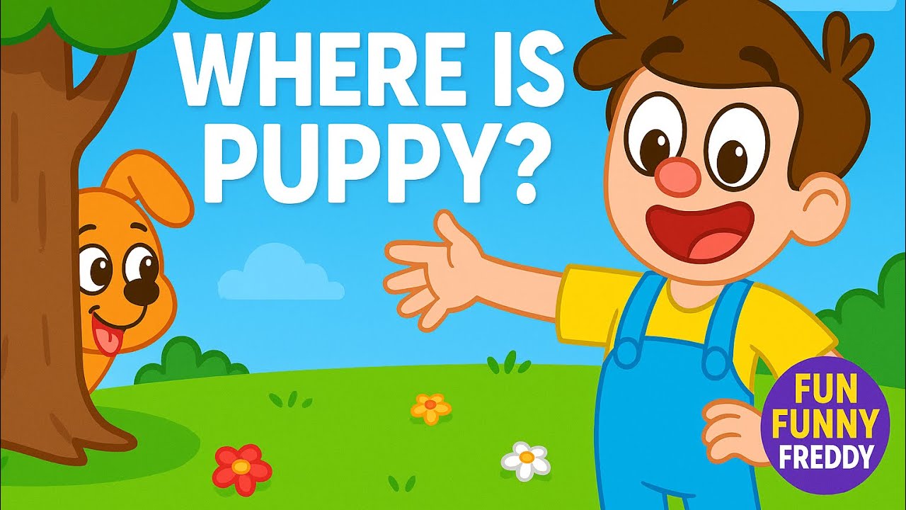 Where Is Puppy? 🐶 Fun Funny Freddy Kids Song | Learn & Sing Along!
