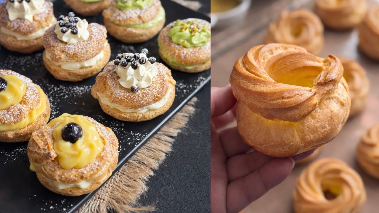 ZEPPOLE DI SAN GIUSEPPE AL FORNO PERFETTE  IN 3 GUSTI DIFFERENTI 🤩