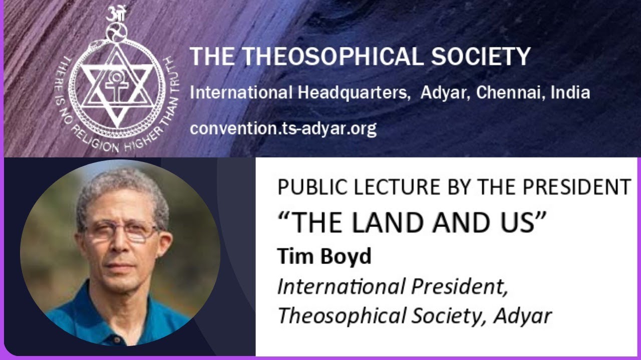 PRESIDENT'S LECTURE “The Land and Us”  by Tim Boyd