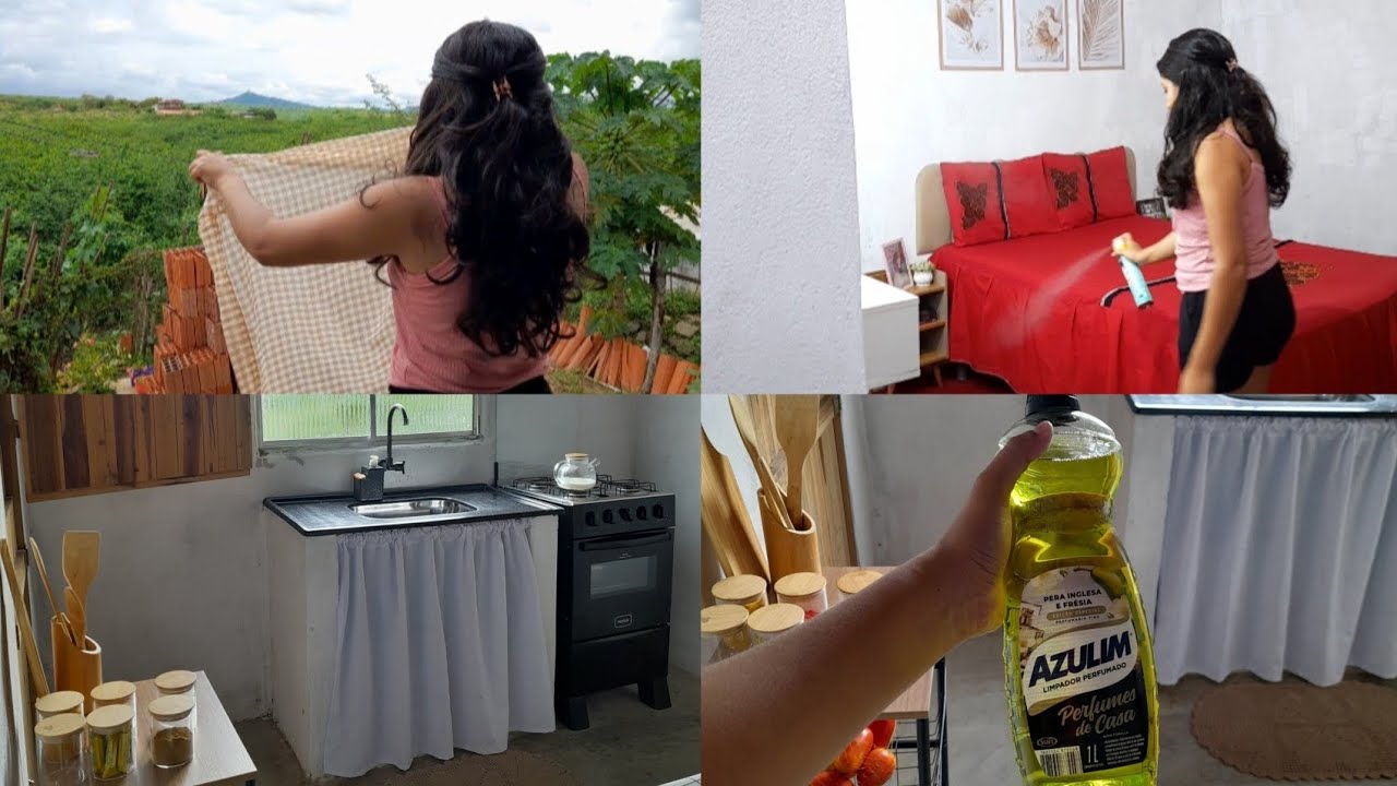 Rotina da manhã no interior do Ceará 🏠🍃🫧🧼☕️ #rotinadodia #limpeza #interior 