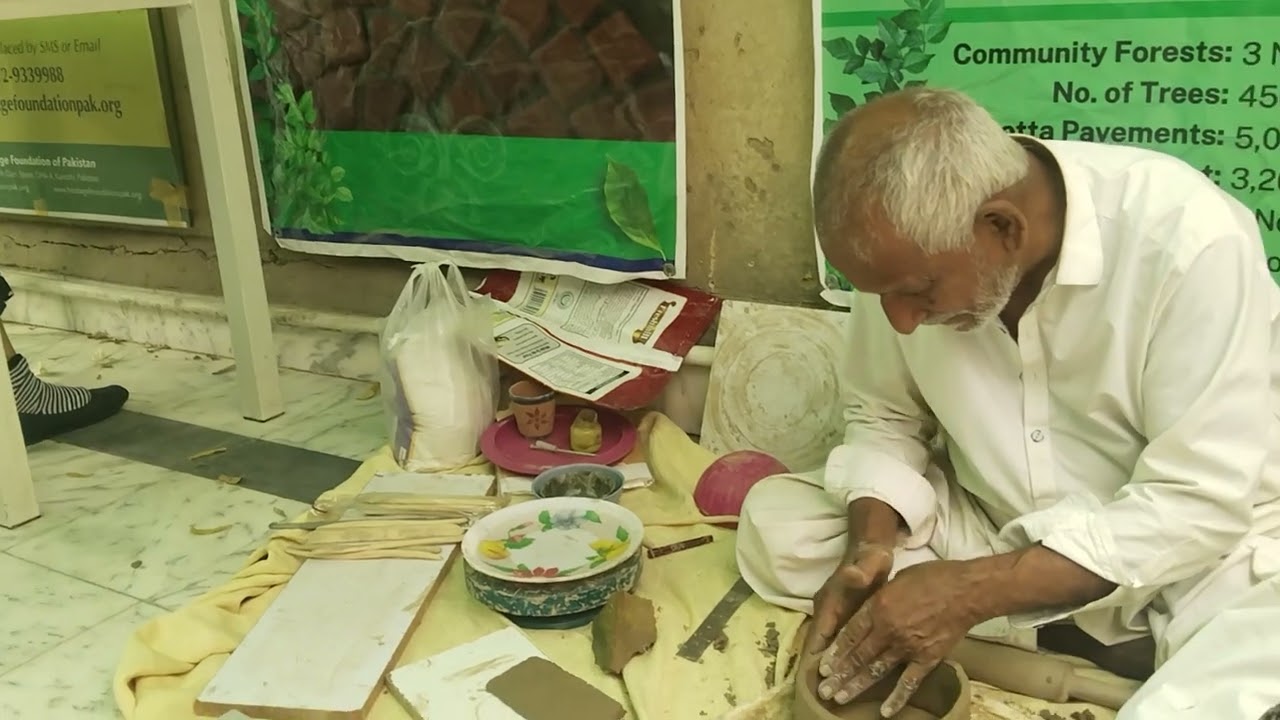 Clay pots designs under supervision of Dr Yasmeen lari 