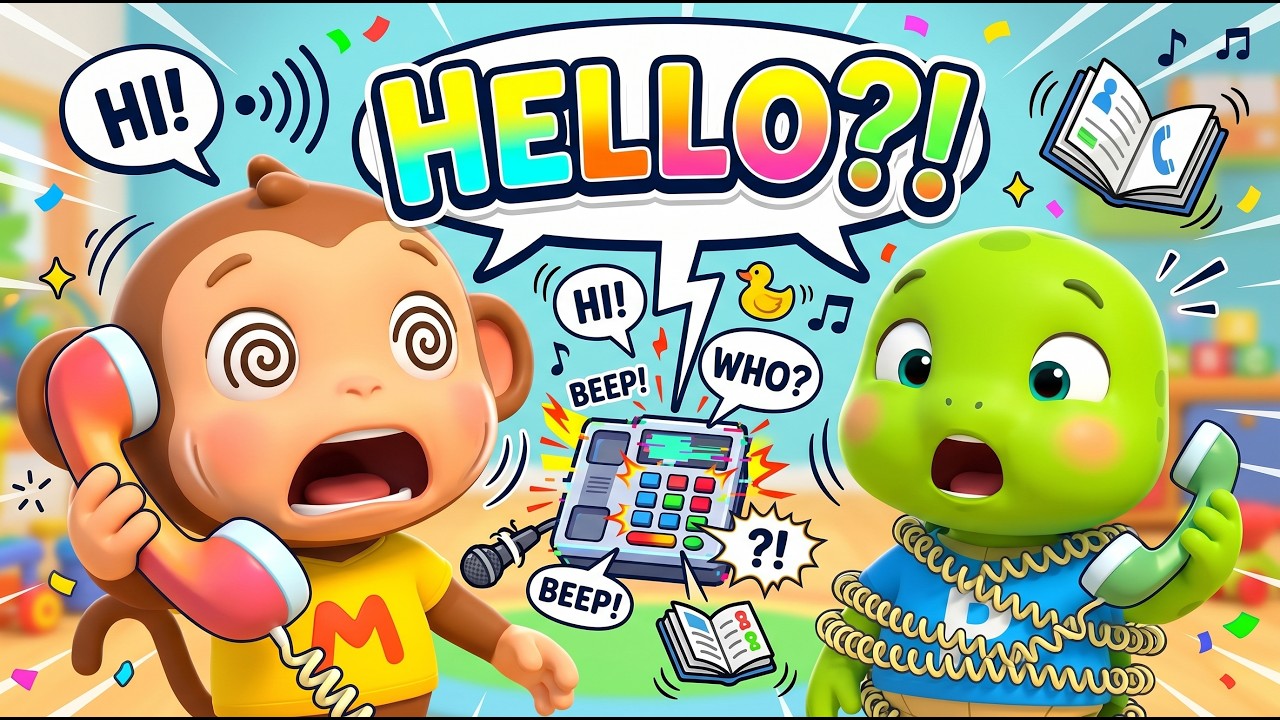 Talk on the Phone Song 📱 | “Say Hello!” First Words for Toddlers | Modo & Phoeniz