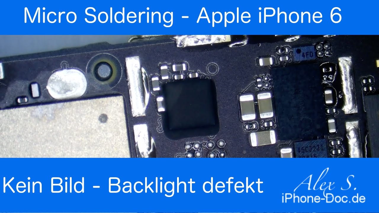 iPhone 6 kein Bild, keine Beleuchtung, Coil, Diode, Kondensator - Micro Soldering deutsch