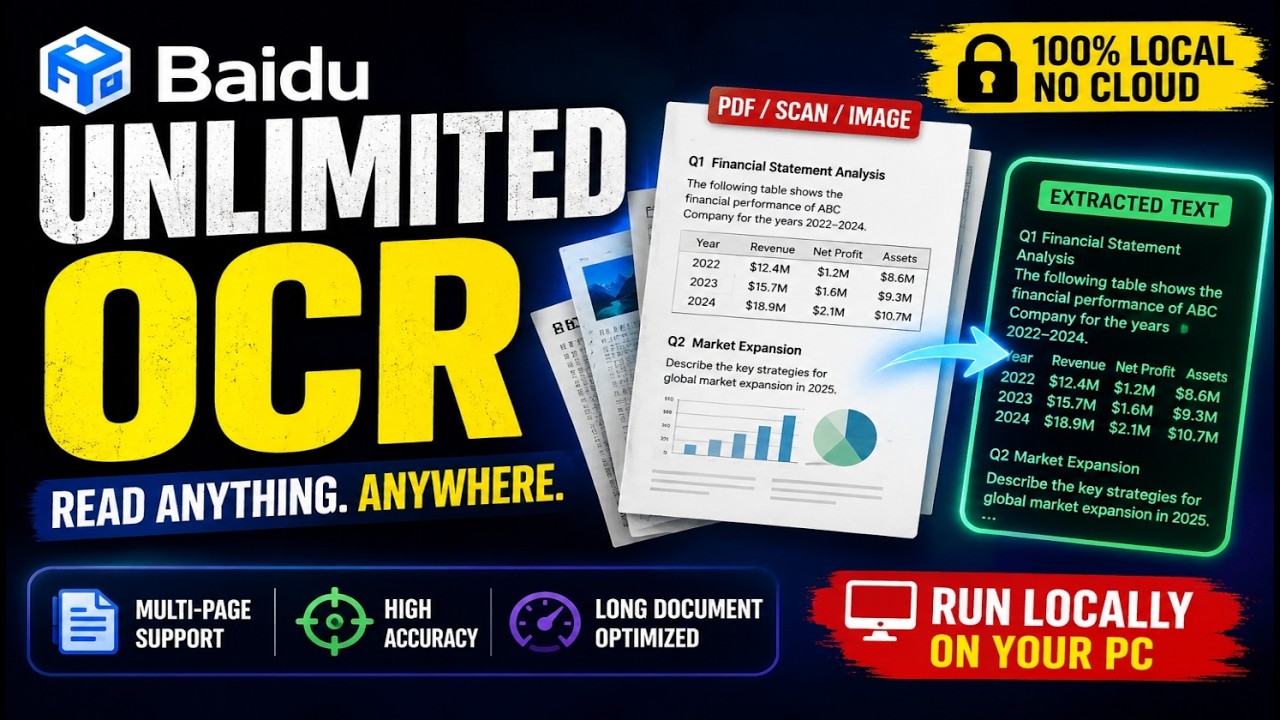 Unlimited OCR читает ЛЮБЫЕ PDF, изображения и документы &mdash; запускайте 100% локально на слабой виде...