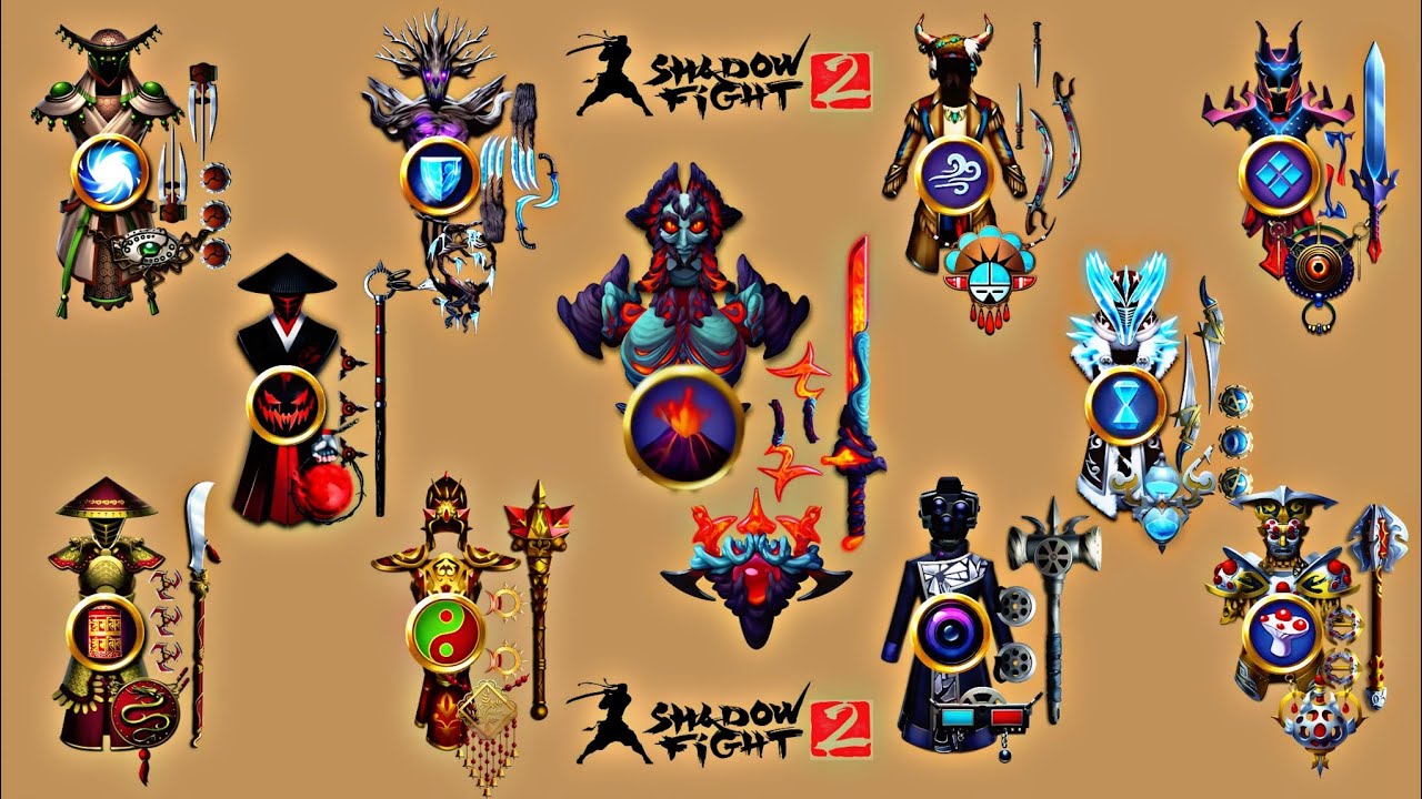 All 11 Mythical Sets Gameplay || Shadow Fight 2