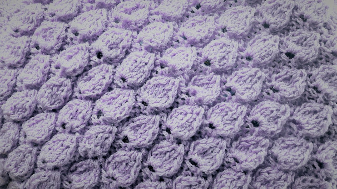 [Tricot] LE POINT DE LARMES OU GOUTTES  - teardrop stitch - punto gotas -
