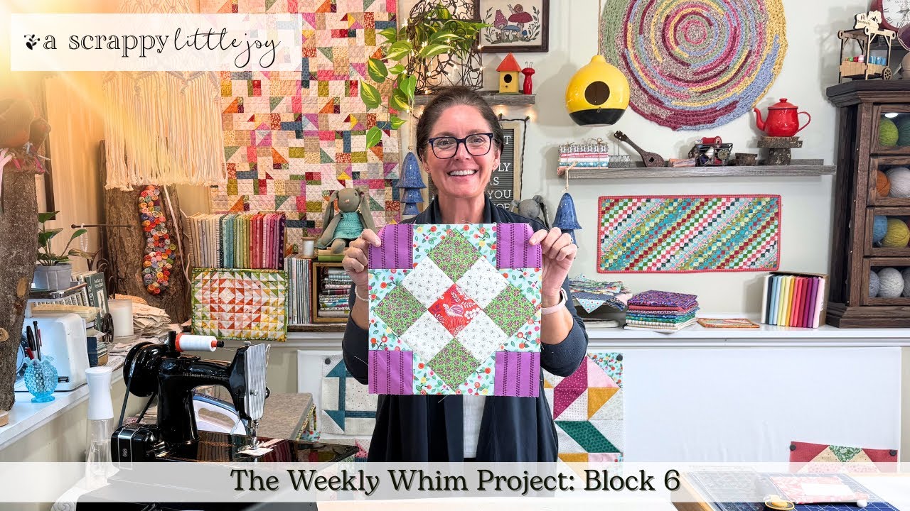 The Weekly Whim Block 6 | Piecing Tips for Triangles, Seams & Trimming