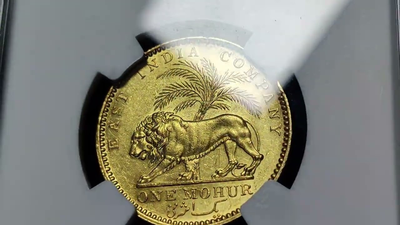 East India company, 1841 Mohur #falconcoinsgallery #falconauctions