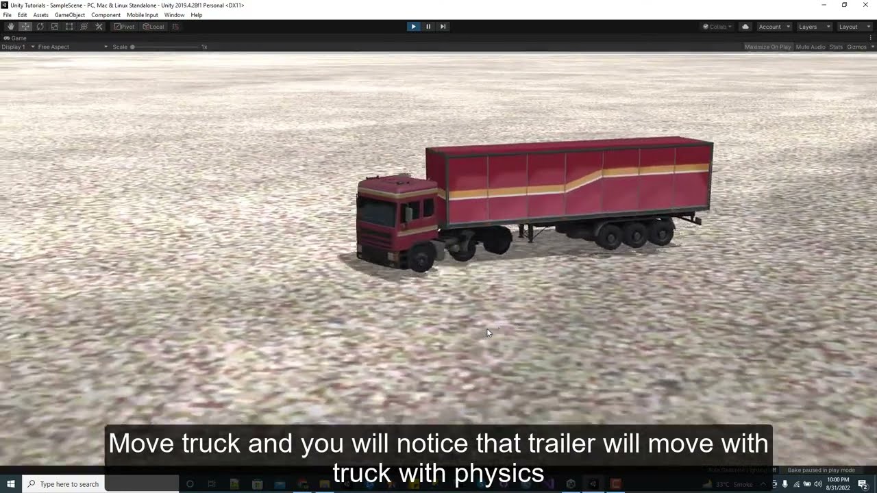 Attach trailer with truck using joints in unity3d