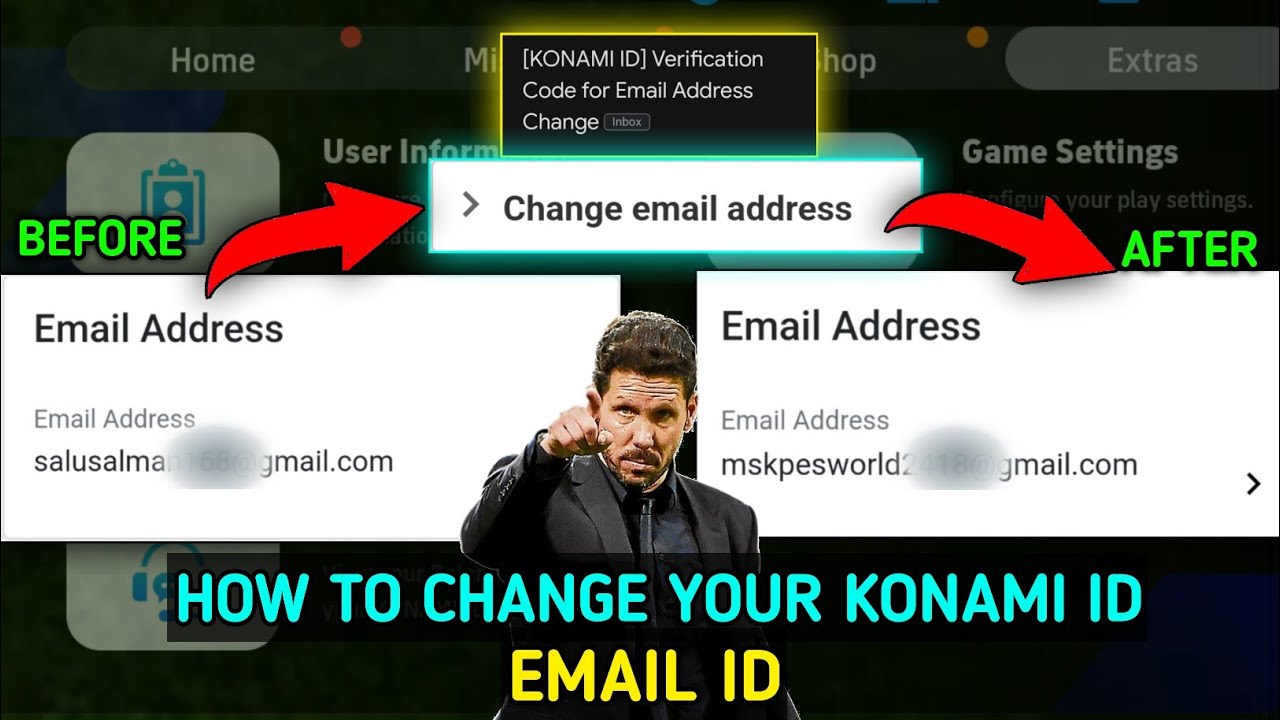 Every efootball user should know this ‼️ | How to change email in efootball | Easy way to change ...