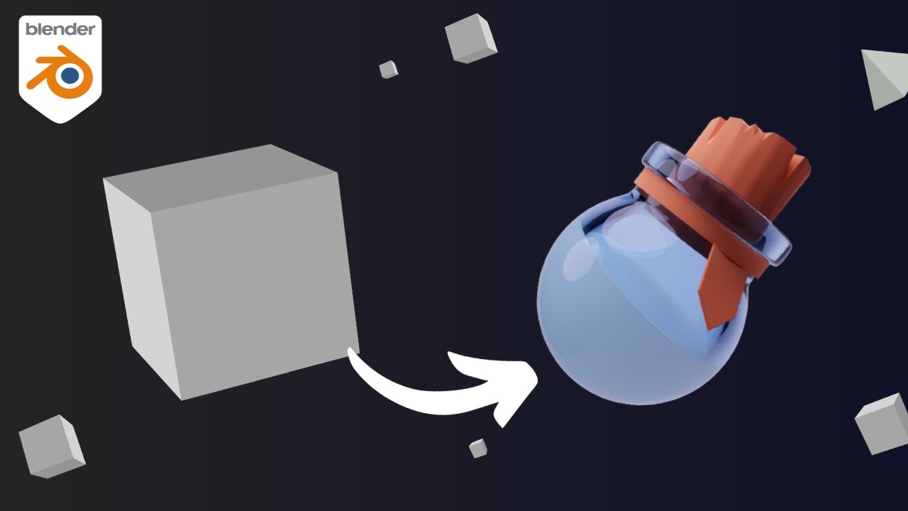 How I Created This Potion Bottle In Blender Beginner Tutorial