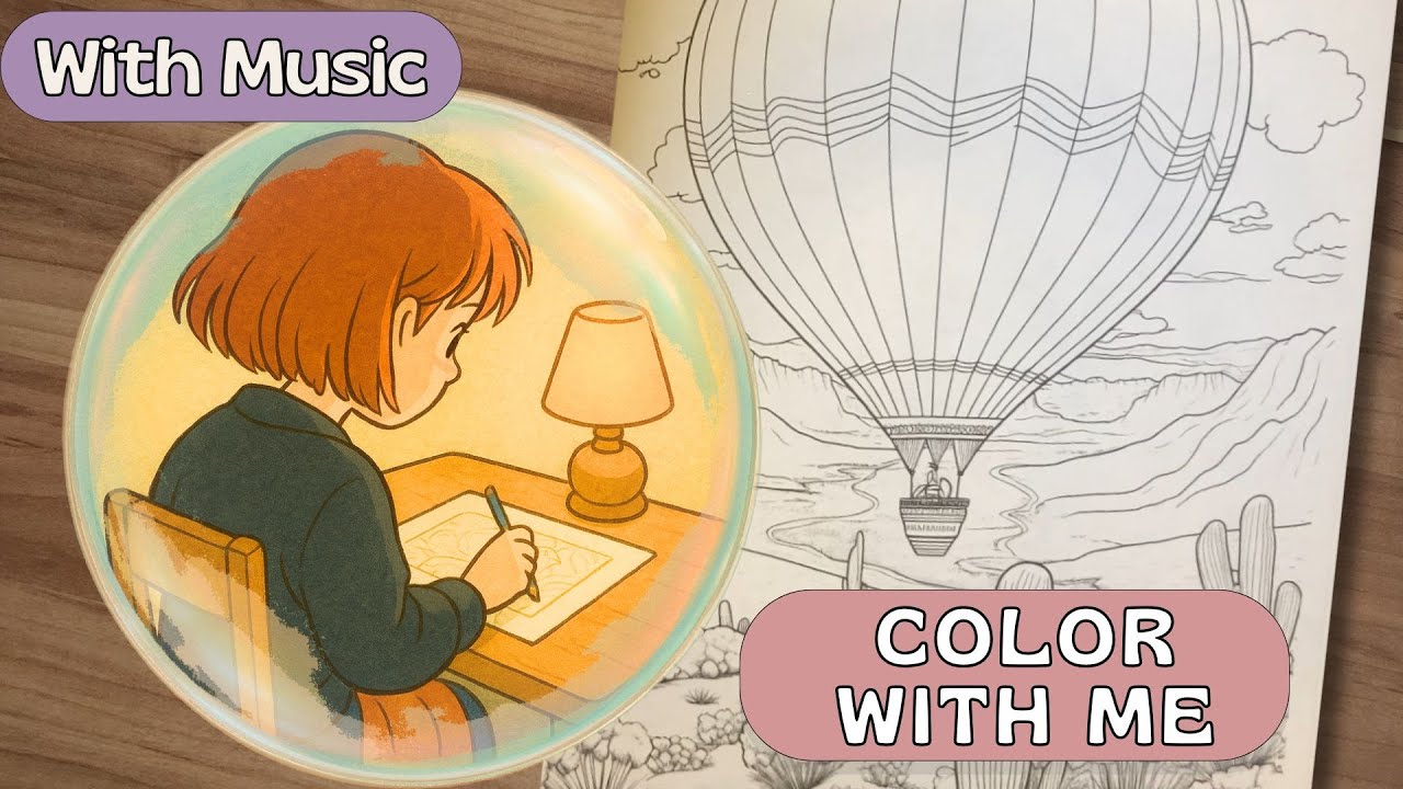 Relaxing Coloring for Focus and Calm ASMR | Coloriage relaxant pour se concentrer | 集中とリラックスのための塗り絵