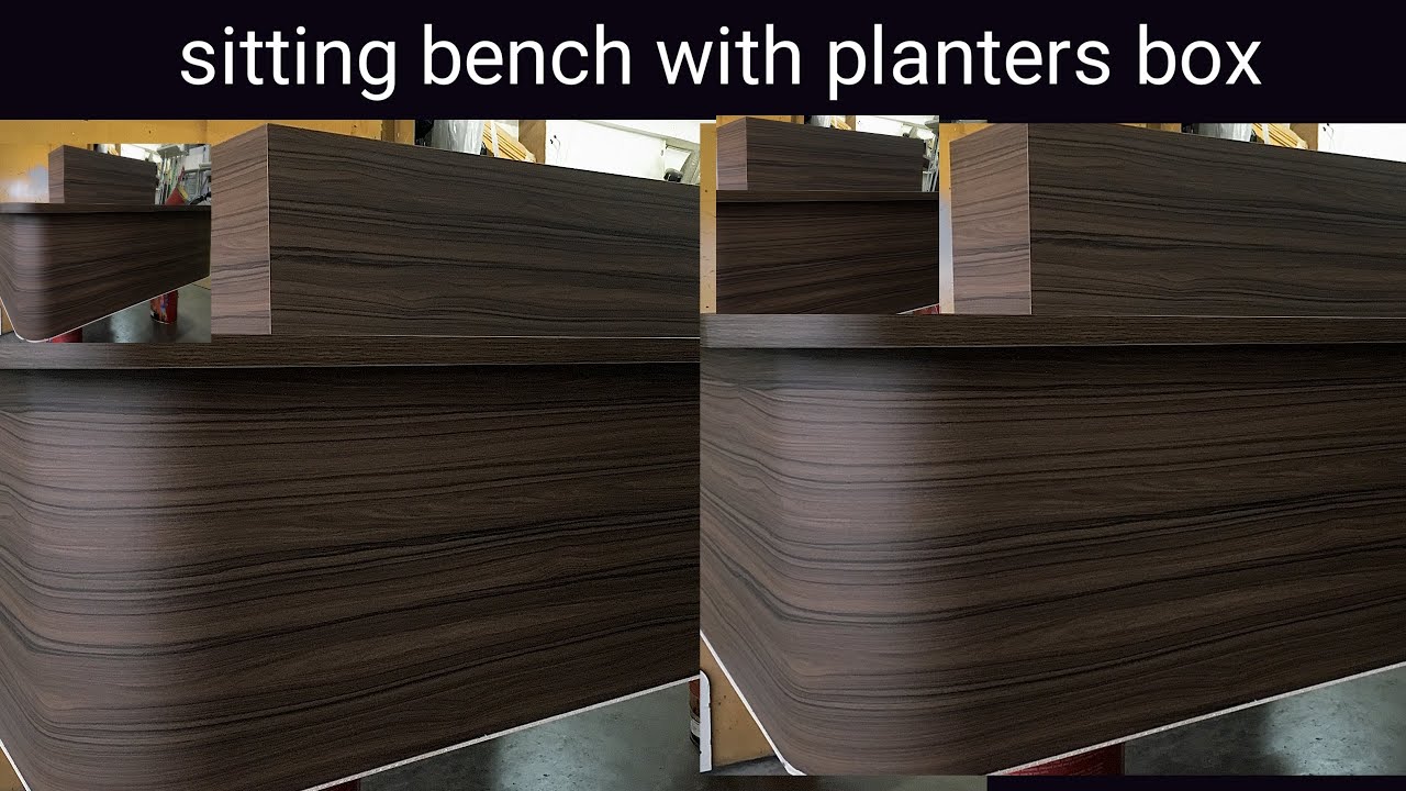 sitting bench with planters box
