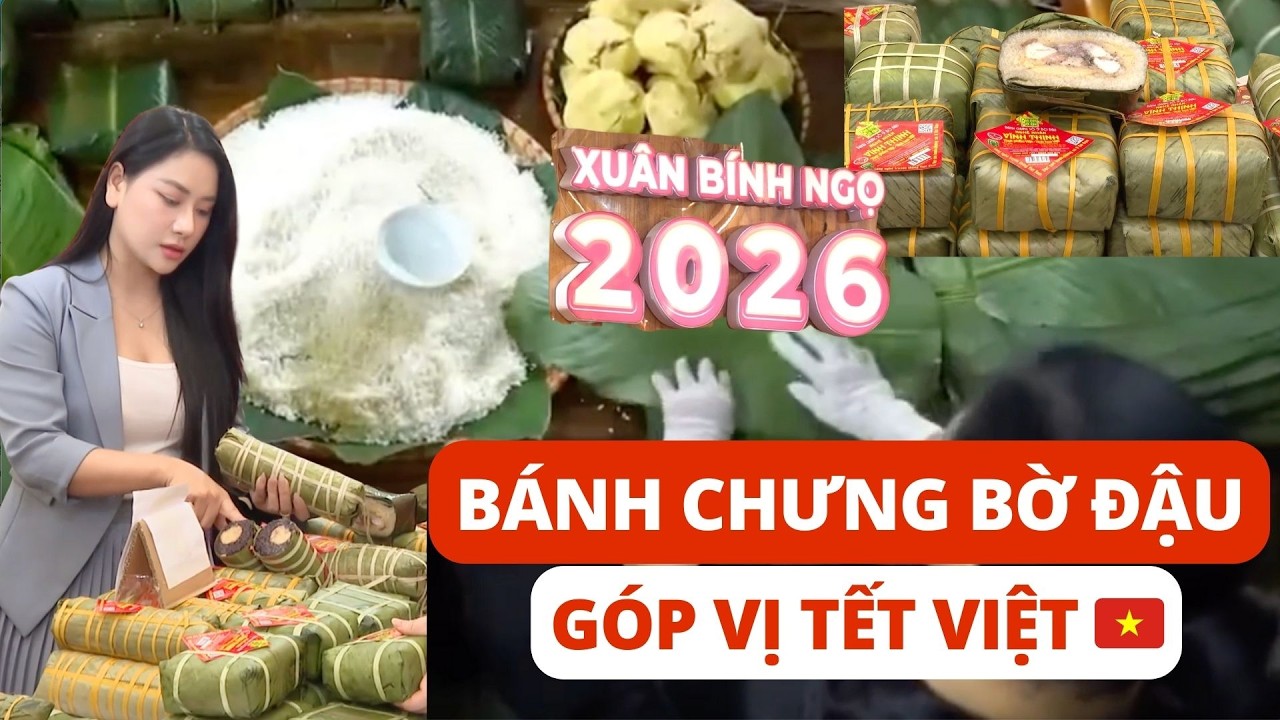Bánh chưng Bờ Đậu góp vị Tết tại Hội chợ Mùa Xuân 2026  #vovgiaothong #fm91