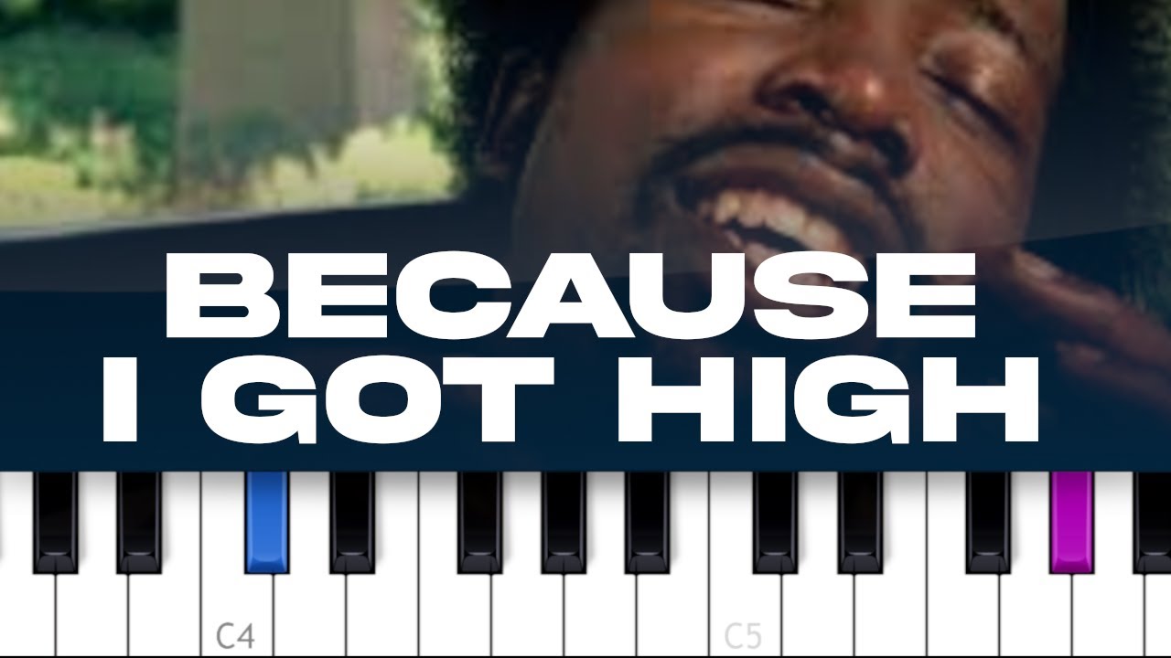 Afroman - Because I Got High  (piano tutorial)