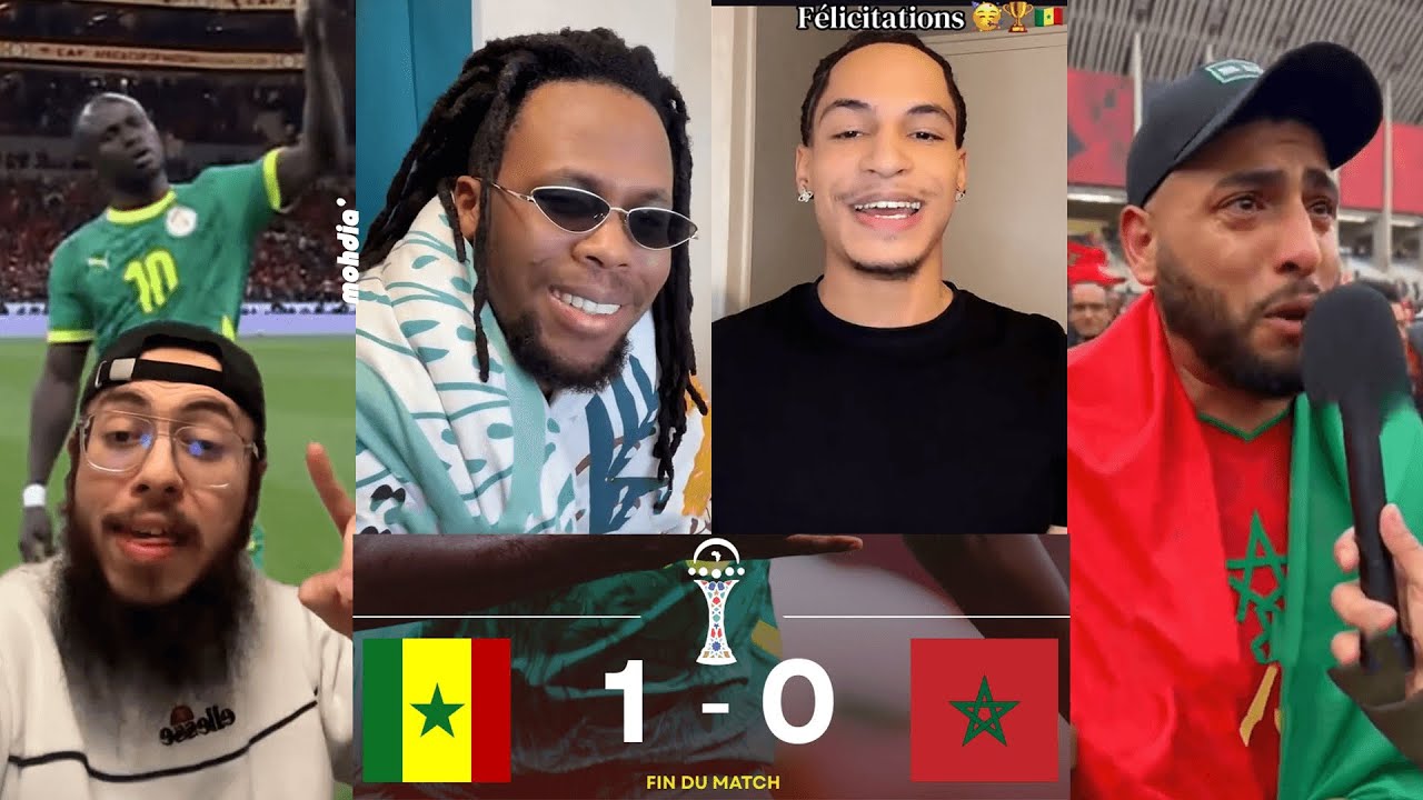 JOIE & COLERE DES SUPPORTEURS : SENEGAL CHAMPION D'AFRIQUE FACE AU MAROC 1-0 |CAN 2025 MAROC| MOHDIA