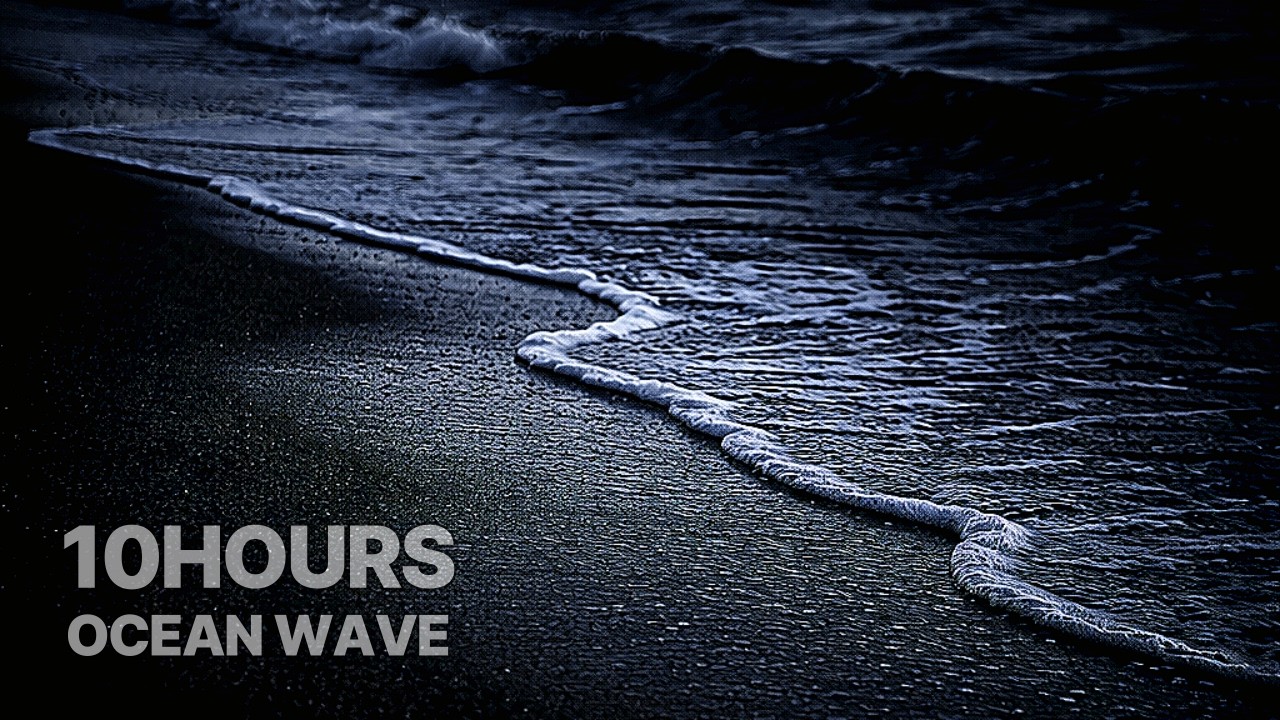 10 Hours Ocean Wave Sound for Deep Sleep & Relaxation | Black Screen