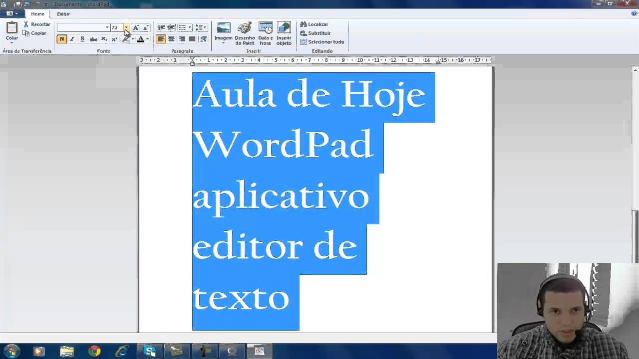 Curso de Windows 7 Programa WordPad aula 3